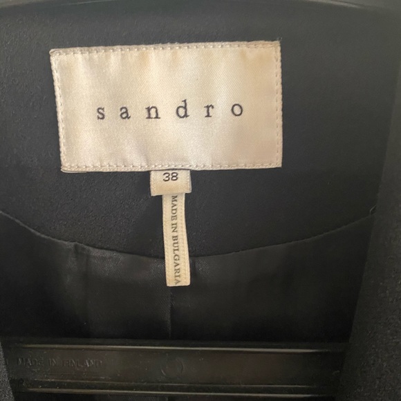 SANDRO black tuxedo jacket 38 medium - Picture 4 of 6